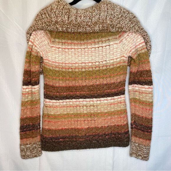 Sleeping on Snow x Anthropologie Cowl Neck Pink/ Brown Cardigan Size Small - Picture 3 of 16